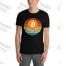 Load image into Gallery viewer, Bitcoin Retro sunset vintage graphic
