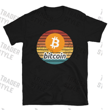 Load image into Gallery viewer, Bitcoin Sunset Retro t-shirt design
