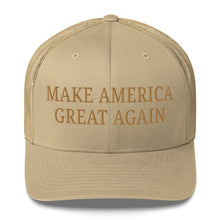 Load image into Gallery viewer, Make America Great Again Subtle Gold Elon Musk Slogan Trucker Cap
