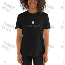 Load image into Gallery viewer, Ethereum Classic logo black t-shirt back view
