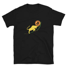 Load image into Gallery viewer, Bitcoin Bull Trend black t-shirt front view
