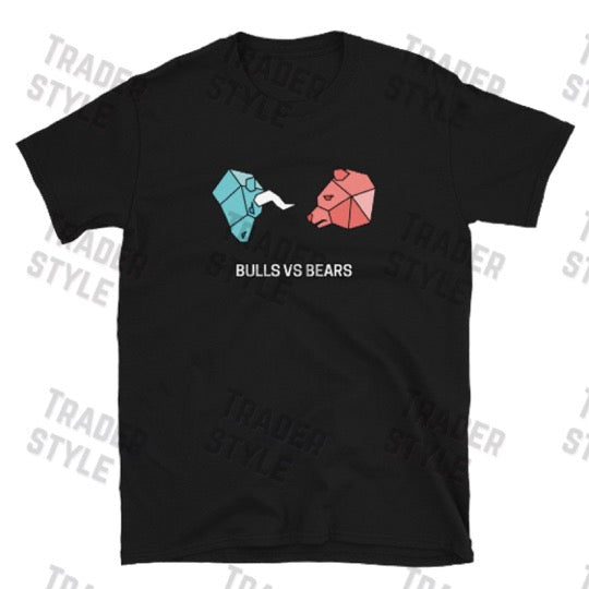 Bulls vs Bears Geometric T-shirt