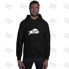 Load image into Gallery viewer, XRP Bull Black &amp; White Pullover Hoodie
