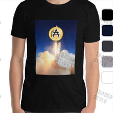 Load image into Gallery viewer, Adacoin to the Moon Rocket T-Shirt
