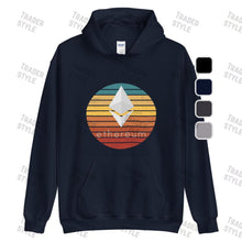 Load image into Gallery viewer, Ethereum Retro Sunset Pullover Hoodie
