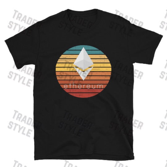 Ethereum Sunset Retro T-shirt