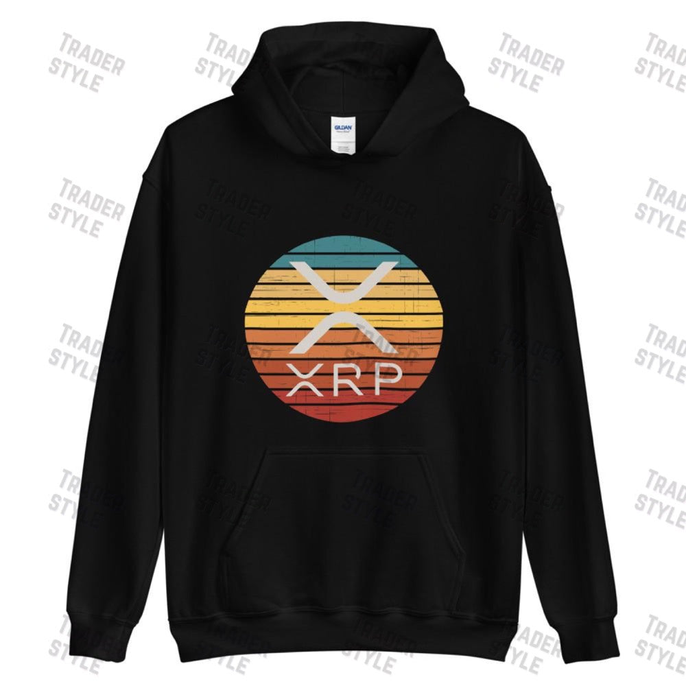 XRP Retro Sunset Pullover Hoodie