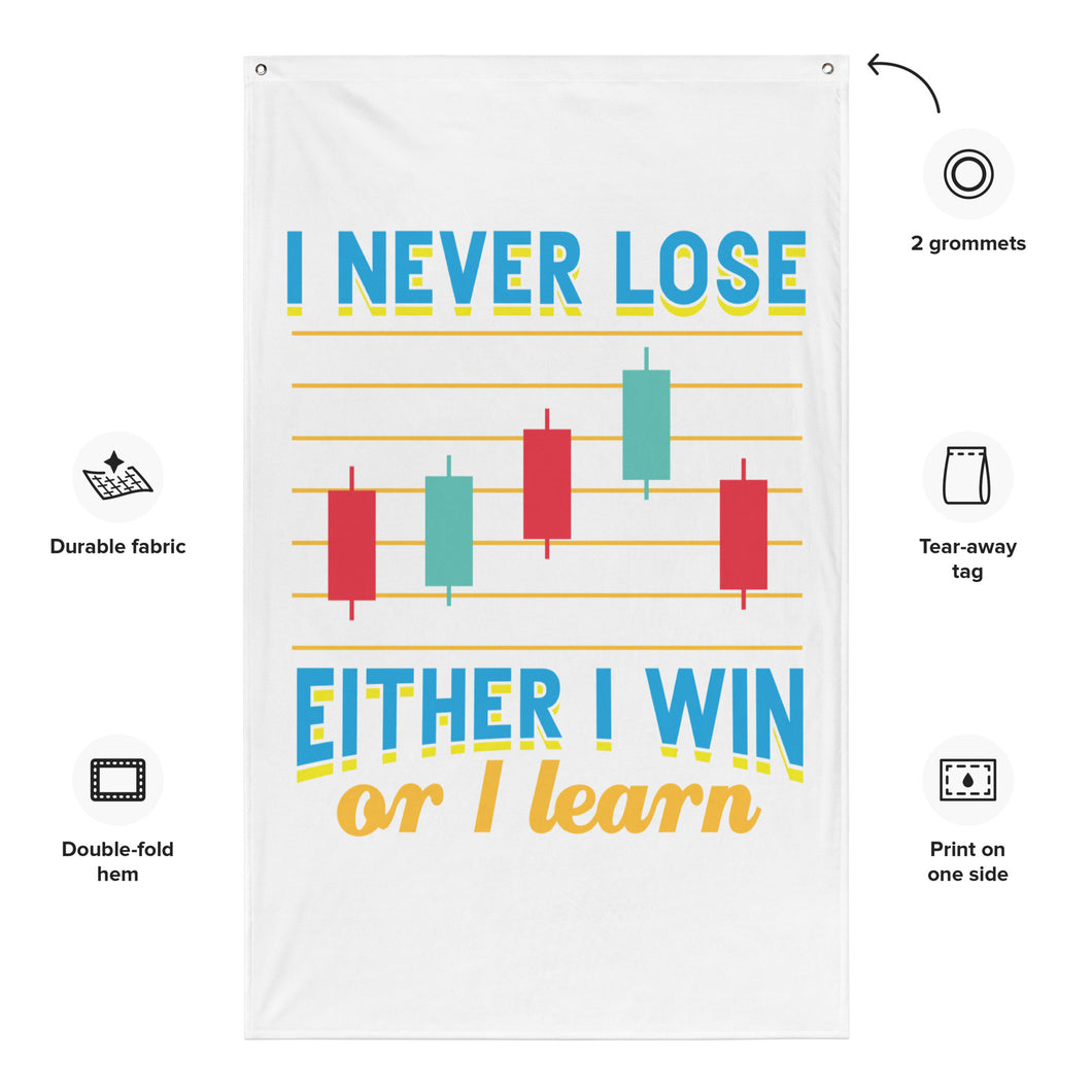 Either I Win or I Learn Trader Flag