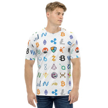 Load image into Gallery viewer, Cryptocurrency Icons All Over Print T-shirt
