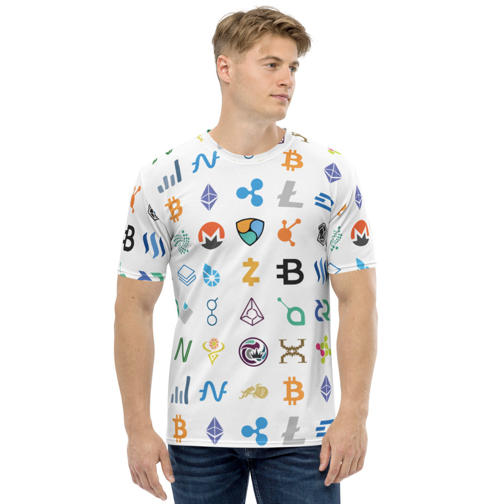 Cryptocurrency Icons All Over Print T-shirt