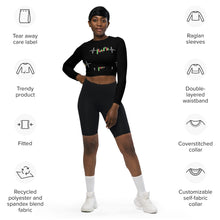 Load image into Gallery viewer, Trader Heartbeat Recycled Long-Sleeve Crop Top
