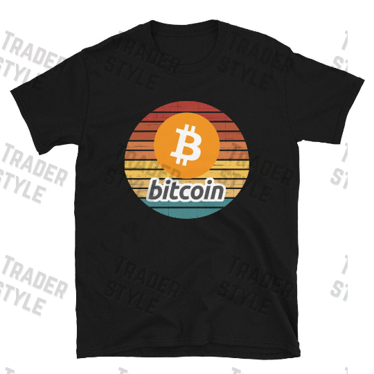 Bitcoin Sunset Retro T-shirt