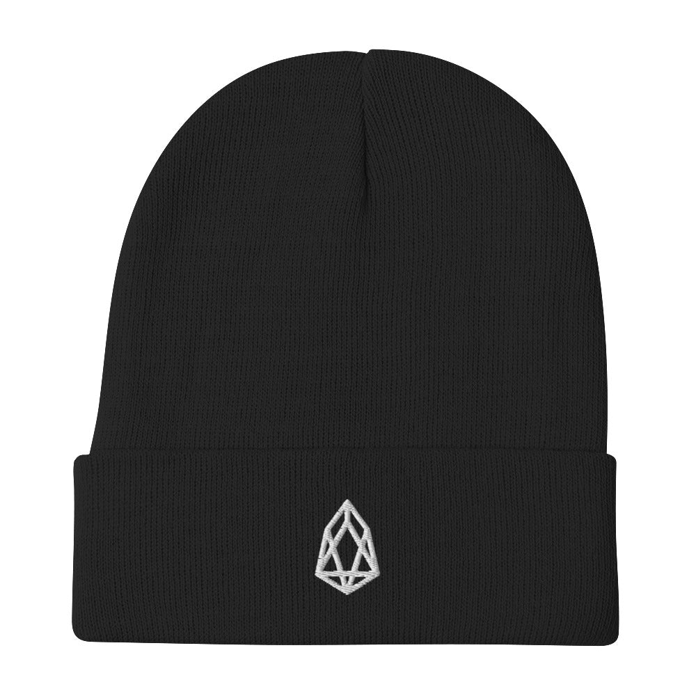 EOS Classic Logo Embroidered Beanie White