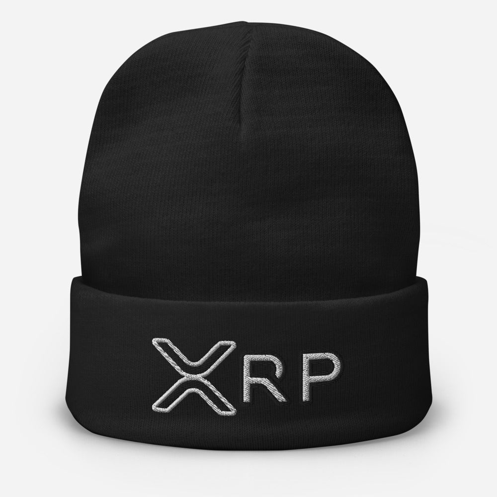 XRP Black & White Beanie