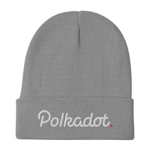 Load image into Gallery viewer, Polkadot Dot Beanie crypto merch hodl trader gift embroidery fall winter hat
