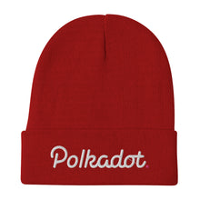 Load image into Gallery viewer, Polkadot Dot Beanie crypto merch hodl trader gift embroidery fall winter hat
