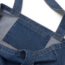 Load image into Gallery viewer, Ethereum outline organic denim tote bag
