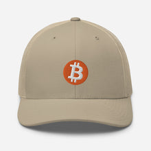 Load image into Gallery viewer, Bitcoin Logo Trucker Cap
