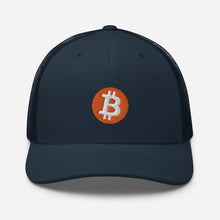 Load image into Gallery viewer, Bitcoin Logo Trucker Cap
