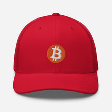 Load image into Gallery viewer, Bitcoin Logo Trucker Cap
