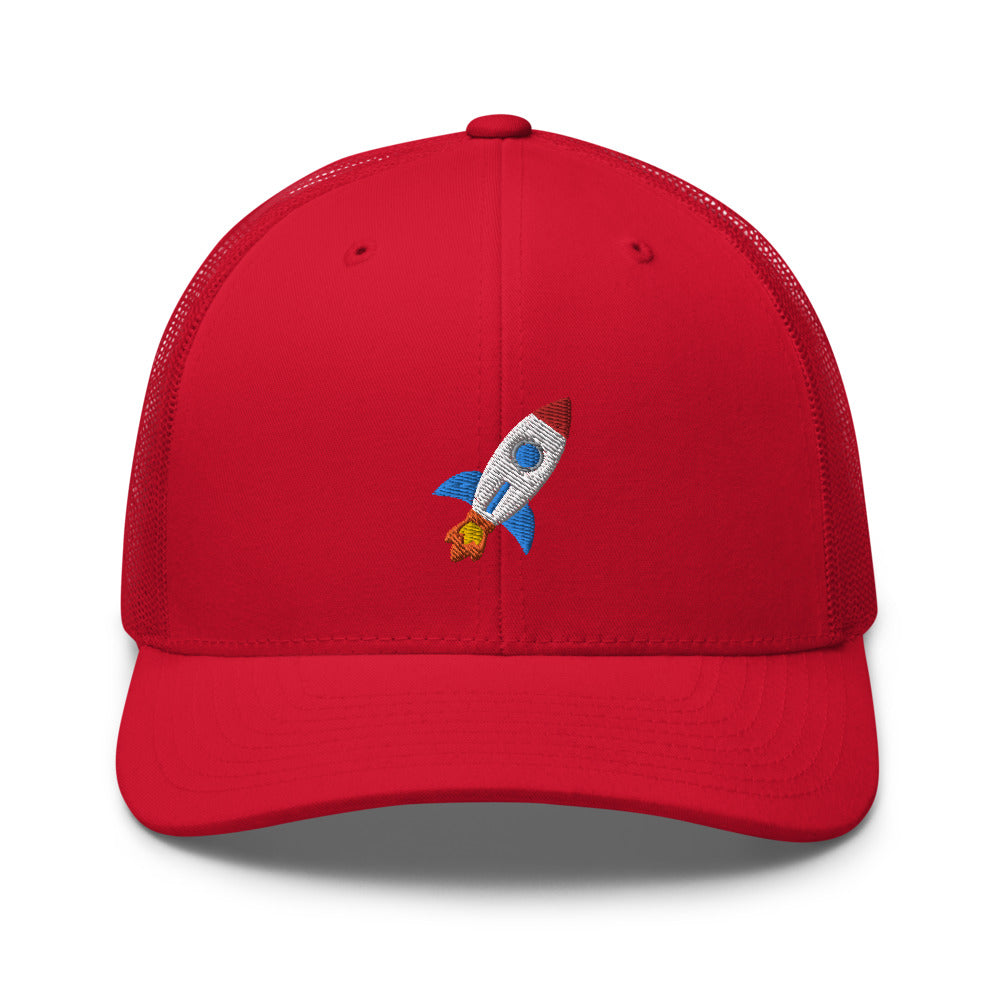 Rocket Emoji to the Moon Trucker Cap