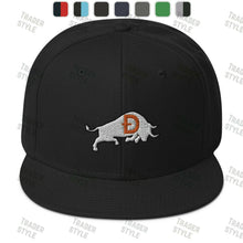 Load image into Gallery viewer, Dogecoin Bull Snapback Cap
