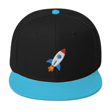 Load image into Gallery viewer, Rocket Emoji to the Moon Snapback Cap
