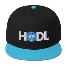 Load image into Gallery viewer, Cardano ADA HODL Snapback Cap Blue &amp; White
