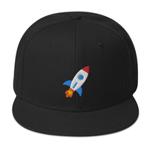 Load image into Gallery viewer, Rocket Emoji to the Moon Snapback Cap
