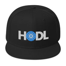 Load image into Gallery viewer, Cardano ADA HODL Snapback Cap Blue &amp; White
