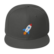 Load image into Gallery viewer, Rocket Emoji to the Moon Snapback Cap
