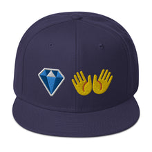 Load image into Gallery viewer, Diamond Hands Emoji Snapback Cap
