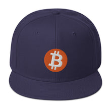 Load image into Gallery viewer, Bitcoin Logo Snapback Cap
