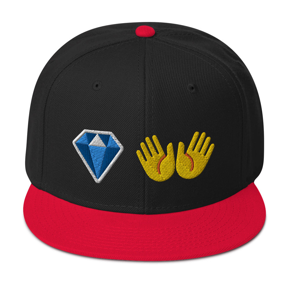 Diamond Hands Emoji Snapback Cap