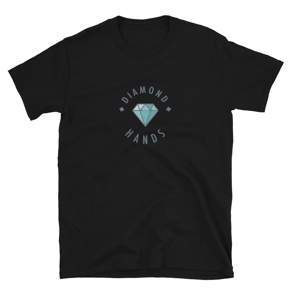 Diamond Hands Logo Aqua Outline T-shirt