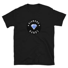 Load image into Gallery viewer, Diamond Hands Logo Black + Blue T-shirt
