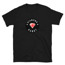 Load image into Gallery viewer, Diamond Hands Logo Black + Red T-shirt
