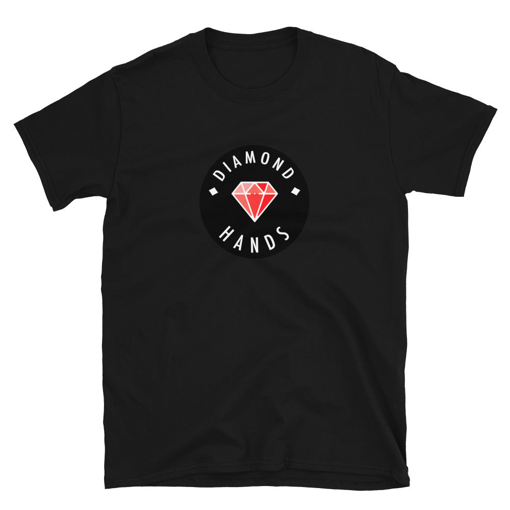 Diamond Hands Logo Black + Red T-shirt