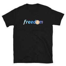 Load image into Gallery viewer, Bitcoin is Freedom Blue T-shirt
