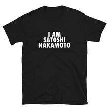 Load image into Gallery viewer, I Am Satoshi Nakamoto Bitcoin Outline T-shirt
