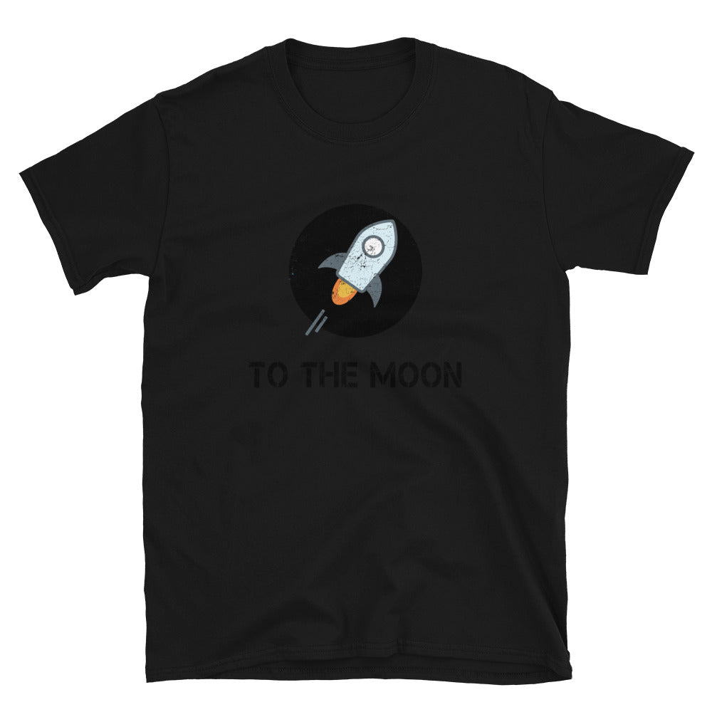 Stellar to the Moon Black Vintage Distressed T-shirt