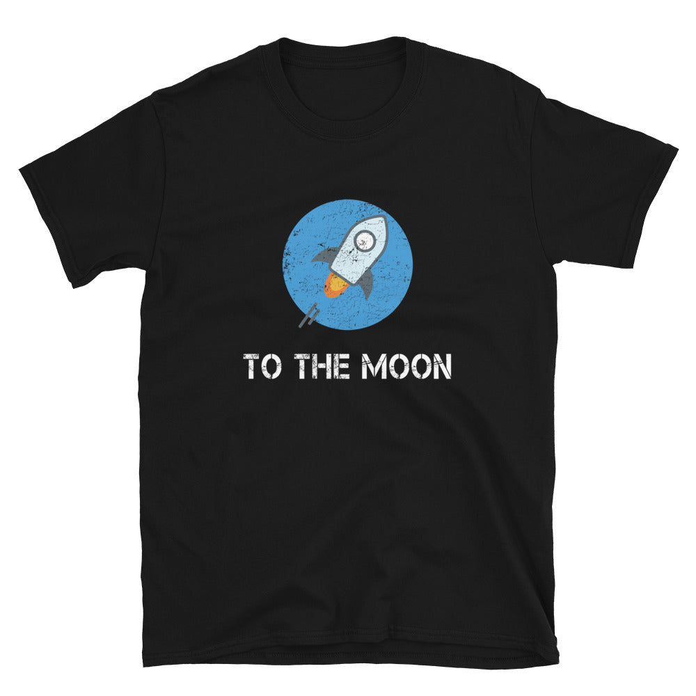 Stellar to the Moon Blue Vintage Distressed T-shirt