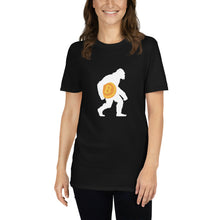 Load image into Gallery viewer, Bitcoin Bigfoot T-shirt (Back Label)
