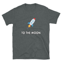 Load image into Gallery viewer, Stocks to the Moon Rocket Outline T-shirt
