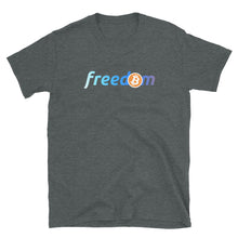 Load image into Gallery viewer, Bitcoin is Freedom Blue T-shirt
