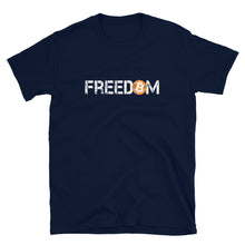 Load image into Gallery viewer, Bitcoin Means Freedom Distressed T-shirt
