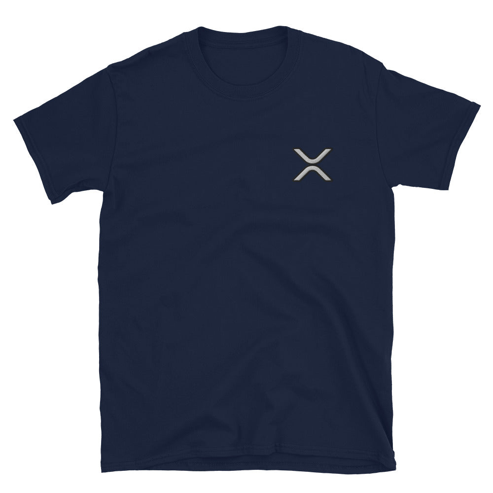 XRP Embroidery T-shirt Ripple crypto hodl trading trader gift tee