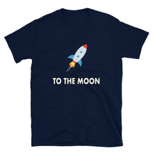 Load image into Gallery viewer, Stocks to the Moon Rocket Outline T-shirt
