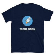 Load image into Gallery viewer, Stellar Crypto to the Moon Blue Outline T-shirt
