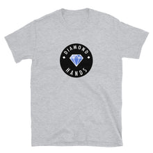 Load image into Gallery viewer, Diamond Hands Logo Black + Blue T-shirt
